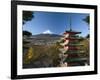 Mount Fuji and Temple, Fuji-Hakone-Izu National Park, Japan-Gavin Hellier-Framed Photographic Print