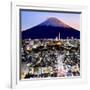 Mount Fuji and Tokyo City in Twilight-10 FACE-Framed Photographic Print