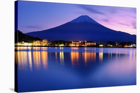 Mount Fuji at Dusk near Lake Kawaguchi in Yamanashi Prefecture, Japan.-SeanPavonePhoto-Stretched Canvas