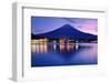 Mount Fuji at Dusk near Lake Kawaguchi in Yamanashi Prefecture, Japan.-SeanPavonePhoto-Framed Photographic Print