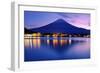 Mount Fuji at Dusk near Lake Kawaguchi in Yamanashi Prefecture, Japan.-SeanPavonePhoto-Framed Photographic Print