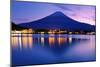 Mount Fuji at Dusk near Lake Kawaguchi in Yamanashi Prefecture, Japan.-SeanPavonePhoto-Mounted Photographic Print