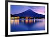 Mount Fuji at Dusk near Lake Kawaguchi in Yamanashi Prefecture, Japan.-SeanPavonePhoto-Framed Photographic Print