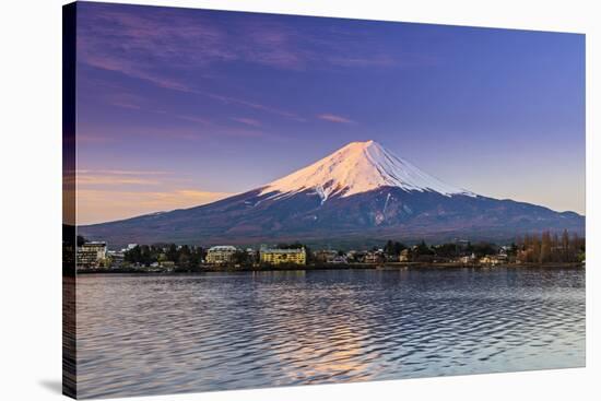 Mount Fuji at Sunrise as Seen from Lake Kawaguchi, Yamanashi Prefecture, Japan-Stefano Politi Markovina-Stretched Canvas