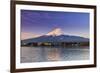 Mount Fuji at Sunrise as Seen from Lake Kawaguchi, Yamanashi Prefecture, Japan-Stefano Politi Markovina-Framed Photographic Print