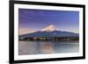 Mount Fuji at Sunrise as Seen from Lake Kawaguchi, Yamanashi Prefecture, Japan-Stefano Politi Markovina-Framed Photographic Print