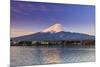 Mount Fuji at Sunrise as Seen from Lake Kawaguchi, Yamanashi Prefecture, Japan-Stefano Politi Markovina-Mounted Photographic Print
