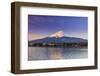 Mount Fuji at Sunrise as Seen from Lake Kawaguchi, Yamanashi Prefecture, Japan-Stefano Politi Markovina-Framed Photographic Print