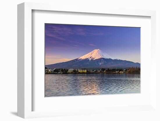 Mount Fuji at Sunrise as Seen from Lake Kawaguchi, Yamanashi Prefecture, Japan-Stefano Politi Markovina-Framed Photographic Print