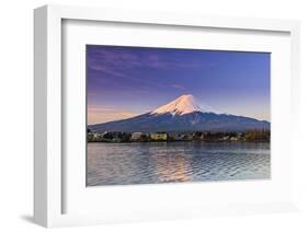 Mount Fuji at Sunrise as Seen from Lake Kawaguchi, Yamanashi Prefecture, Japan-Stefano Politi Markovina-Framed Photographic Print