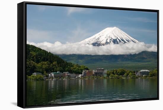 Mount Fuji from Kawaguchiko Lake in Japan-Vacclav-Framed Stretched Canvas