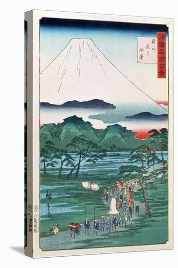 Mount Fuji from the Province of Hara in Suruga, 1860-null-Stretched Canvas