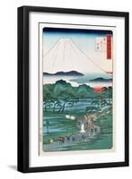 Mount Fuji from the Province of Hara in Suruga, 1860-null-Framed Giclee Print