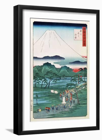 Mount Fuji from the Province of Hara in Suruga, 1860-null-Framed Giclee Print