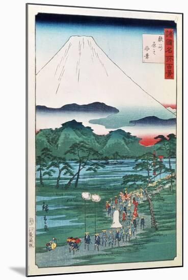 Mount Fuji from the Province of Hara in Suruga, 1860-null-Mounted Giclee Print