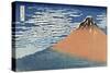 Mount Fuji in Clear Weather (also known as Red Fuji), c.1830-Katsushika Hokusai-Stretched Canvas