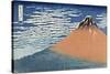 Mount Fuji in Clear Weather (also known as Red Fuji), c.1830-Katsushika Hokusai-Stretched Canvas