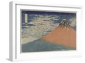 Mount Fuji in Clear Weather (also known as Red Fuji), c.1830-Katsushika Hokusai-Framed Giclee Print