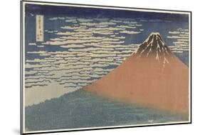 Mount Fuji in Clear Weather (also known as Red Fuji), c.1830-Katsushika Hokusai-Mounted Giclee Print