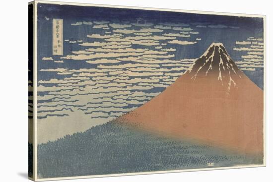 Mount Fuji in Clear Weather (also known as Red Fuji), c.1830-Katsushika Hokusai-Stretched Canvas