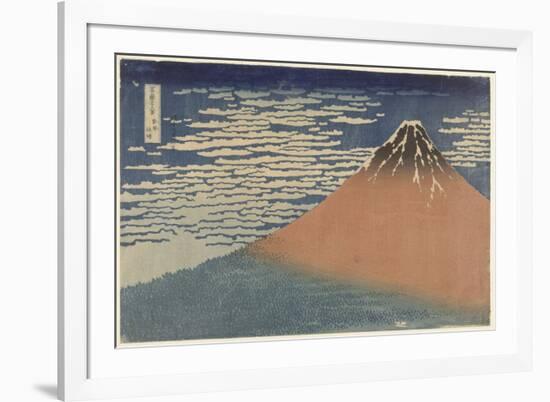 Mount Fuji in Clear Weather (also known as Red Fuji), c.1830-Katsushika Hokusai-Framed Giclee Print