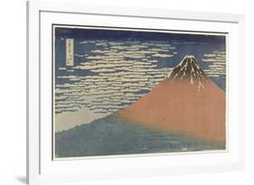 Mount Fuji in Clear Weather (also known as Red Fuji), c.1830-Katsushika Hokusai-Framed Giclee Print