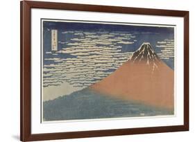 Mount Fuji in Clear Weather (also known as Red Fuji), c.1830-Katsushika Hokusai-Framed Giclee Print