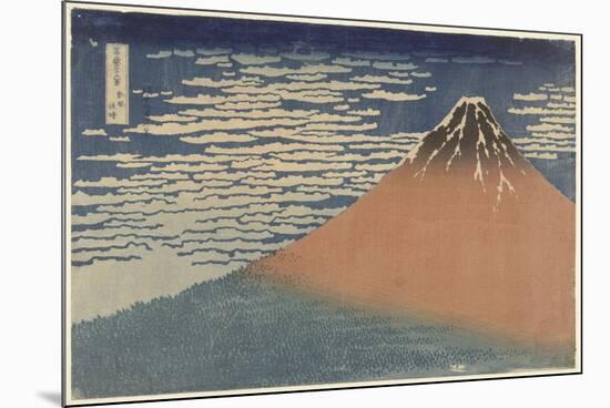 Mount Fuji in Clear Weather (also known as Red Fuji), c.1830-Katsushika Hokusai-Mounted Giclee Print