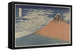 Mount Fuji in Clear Weather (also known as Red Fuji), c.1830-Katsushika Hokusai-Framed Stretched Canvas