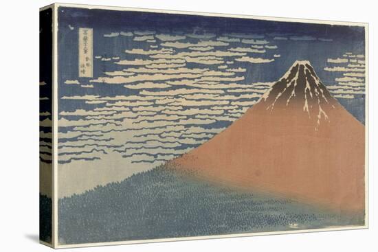 Mount Fuji in Clear Weather (also known as Red Fuji), c.1830-Katsushika Hokusai-Stretched Canvas