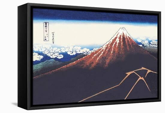 Mount Fuji in Summer-Katsushika Hokusai-Framed Stretched Canvas