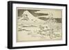 Mount Fuji in Winter, from the Picture Book of Realistic Paintings of Hokusai, C.1814-Katsushika Hokusai-Framed Giclee Print