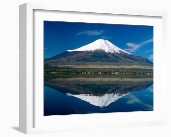 Mount Fuji, Lake Yamanaka, Fuji, Honshu, Japan-Steve Vidler-Framed Photographic Print