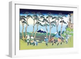 Mount Fuji Pilgrimage-Katsushika Hokusai-Framed Art Print