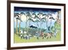 Mount Fuji Pilgrimage-Katsushika Hokusai-Framed Art Print