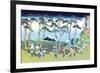 Mount Fuji Pilgrimage-Katsushika Hokusai-Framed Art Print