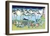 Mount Fuji Pilgrimage-Katsushika Hokusai-Framed Art Print