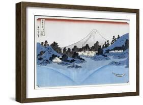 Mount Fuji Reflected in Lake Misaica, from the Series '36 Views of Mount Fuji' ('Fugaku…-Katsushika Hokusai-Framed Giclee Print