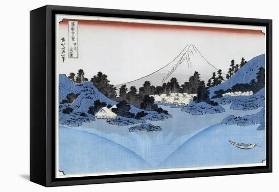 Mount Fuji Reflected in Lake Misaica, from the Series '36 Views of Mount Fuji' ('Fugaku…-Katsushika Hokusai-Framed Stretched Canvas