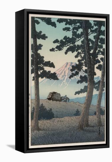 Mount Fuji Seen from Tagonoura in the Evening-Kawase Hasui-Framed Stretched Canvas