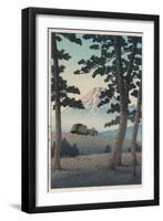 Mount Fuji Seen from Tagonoura in the Evening-Kawase Hasui-Framed Premium Giclee Print