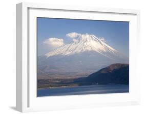 Mount Fuji, Viewed across Mototsu-Ko, One of the Lakes in the Fuji Go-Ko Region, Honshu, Japan-Gavin Hellier-Framed Photographic Print