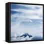 Mount Fuji with Clouds-Micha Pawlitzki-Framed Stretched Canvas