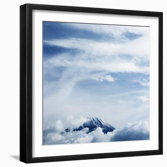 Mount Fuji with Clouds-Micha Pawlitzki-Framed Premium Photographic Print