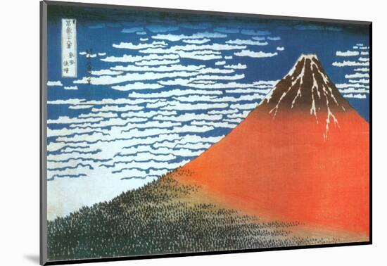 Mount Fuji-Katsushika Hokusai-Mounted Art Print