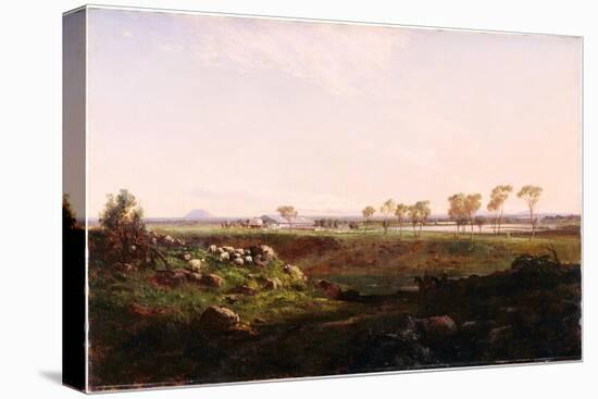 Mount Fyans Woolshed (The Woolshed Near Camperdow), 1869-Louis Buvelot-Stretched Canvas