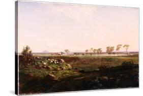Mount Fyans Woolshed (The Woolshed Near Camperdow), 1869-Louis Buvelot-Stretched Canvas