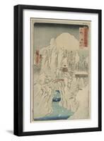 Mount Haruna in Snow, Kozuke Province, August 1853-Utagawa Hiroshige-Framed Giclee Print