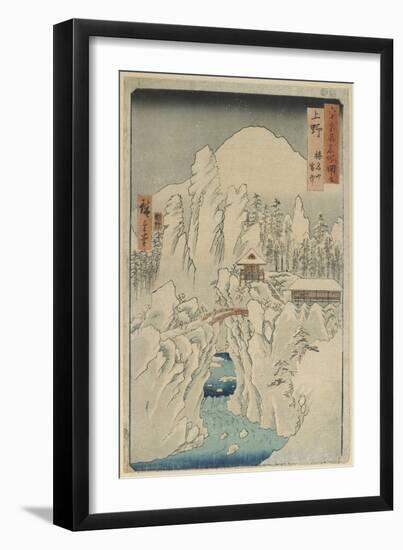 Mount Haruna in Snow, Kozuke Province, August 1853-Utagawa Hiroshige-Framed Giclee Print