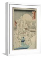 Mount Haruna in Snow, Kozuke Province, August 1853-Utagawa Hiroshige-Framed Giclee Print
